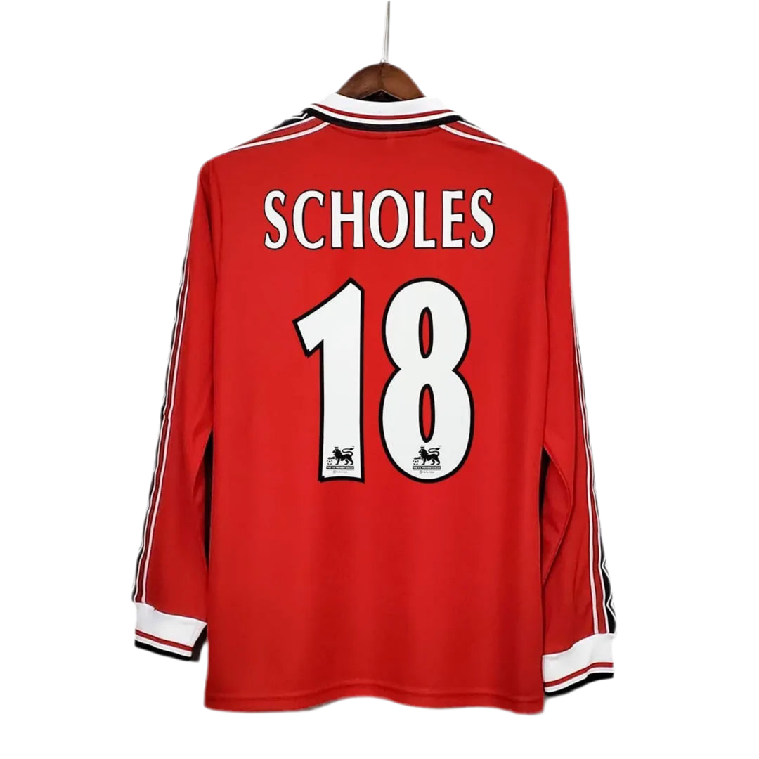 98/00 Manchester United Home kit Long Sleeve