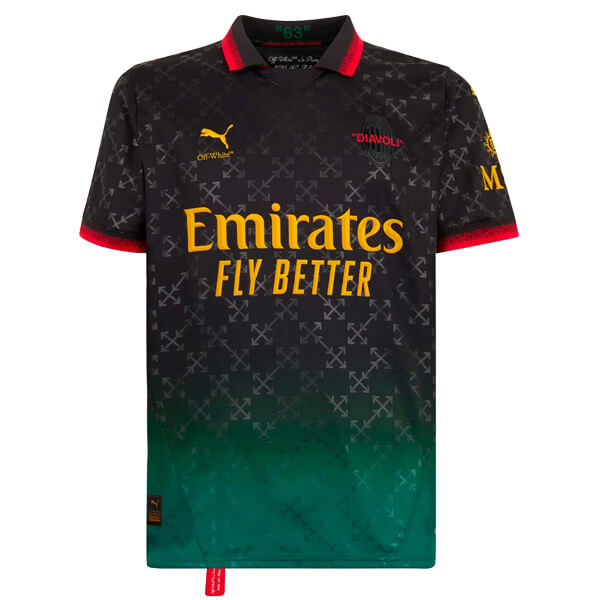 24/25 AC Milan Fourth Off-White Black kit