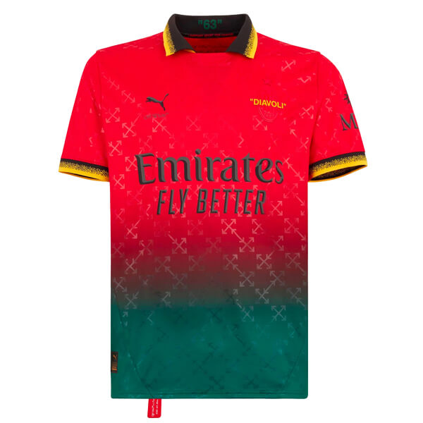 24/25 AC Milan Fourth Off-White Red kit
