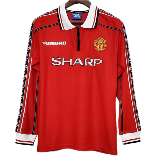 98/00 Manchester United Home kit Long Sleeve
