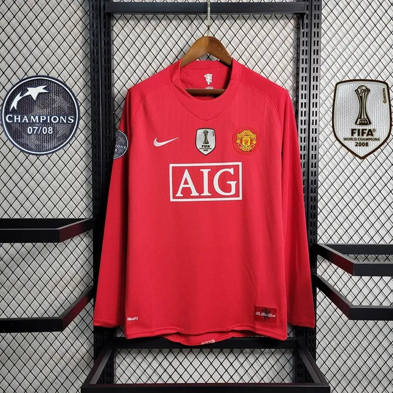 08/09 Manchester United Home kit Long Sleeve